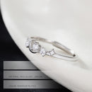 S925 silver niche star moon index