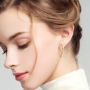 S925 sterling silver star moon earrings women's asymmetrical diamond set star moon earrings cross-border European and American earrings ring earrings