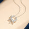 Foot silver sun flame sterling silver necklace