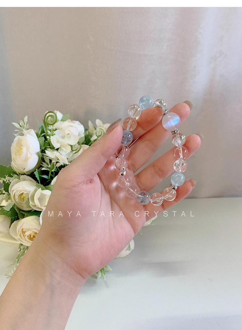 Natural white crystal body bracelet