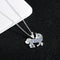 Fashion Versatile S925 sterling silver cute diamond encrusted colorful zircon unicorn pendant necklace collarbone chain girl