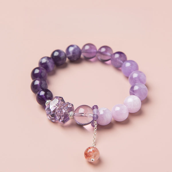 Natural amethyst nine purple fire bracelet