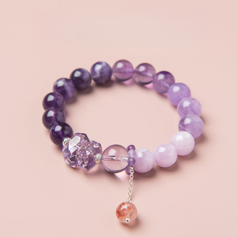 Natural amethyst nine purple fire bracelet