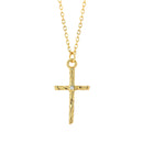 S925 sterling silver cross necklace women's fashion versatile pleated diamond set pendant collarbone chain jewelry