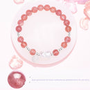 Natural strawberry crystal new Chinese Pixiu bracelet