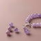 Natural lavender amethyst bracelet sterling silver lily of the valley flower dream beads beaded