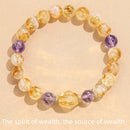 Natural citrine fortune bracelet, yellow tower crystal bracelet