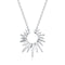 Foot silver sun flame sterling silver necklace