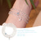 Natural aquamarine white crystal bracelet with multiple loops