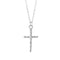 S925 sterling silver cross necklace women's fashion versatile pleated diamond set pendant collarbone chain jewelry