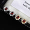S925 silver red garnet zircon stud earrings