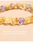 Natural citrine fortune bracelet, yellow tower crystal bracelet