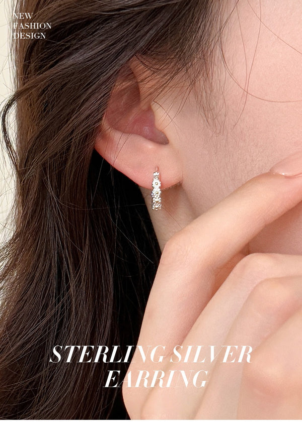 S925 Xiao Zou Chrysanthemum Earrings Earrings Fresh Niche New Flower Earrings