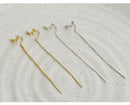 S925 star jewelry ear line tassel earrings