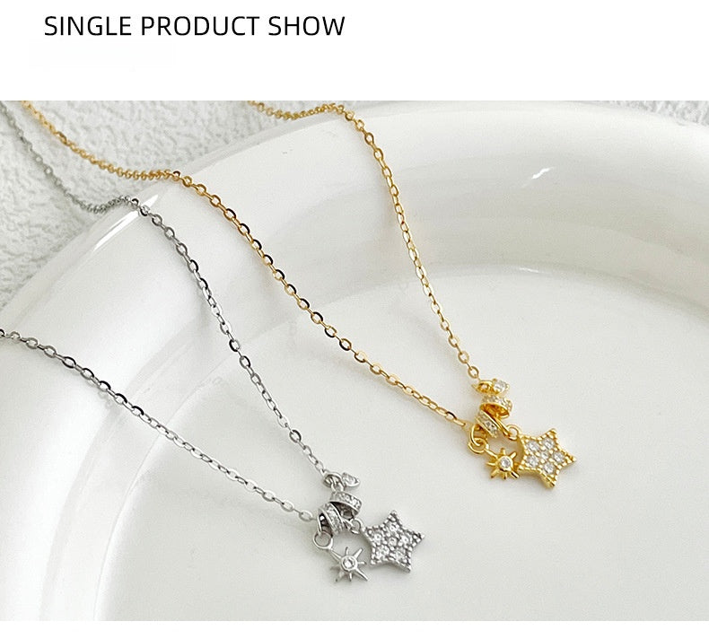 S925 Silver Star Pendant Necklace