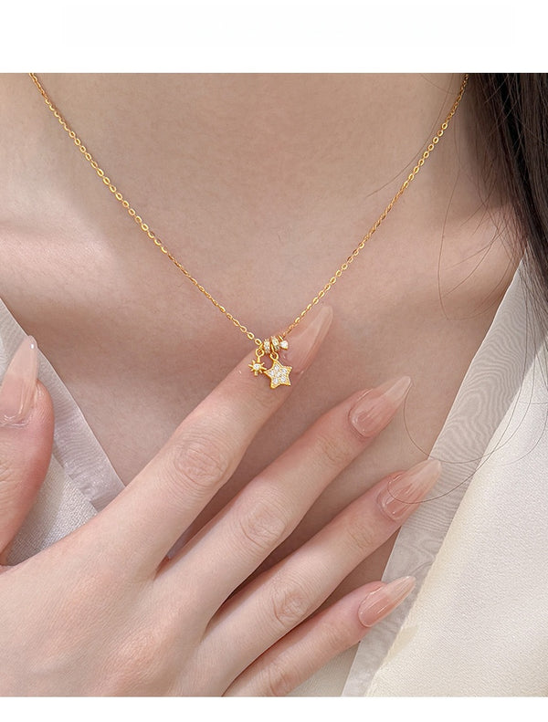S925 Silver Star Pendant Necklace