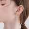S925 sterling silver light luxury style zircon earrings cross earrings high-end exquisite earrings women