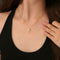 S925 sterling silver cross necklace women's fashion versatile pleated diamond set pendant collarbone chain jewelry