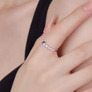 S925 silver niche star moon index