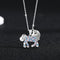 Fashion Versatile S925 sterling silver cute diamond encrusted colorful zircon unicorn pendant necklace collarbone chain girl