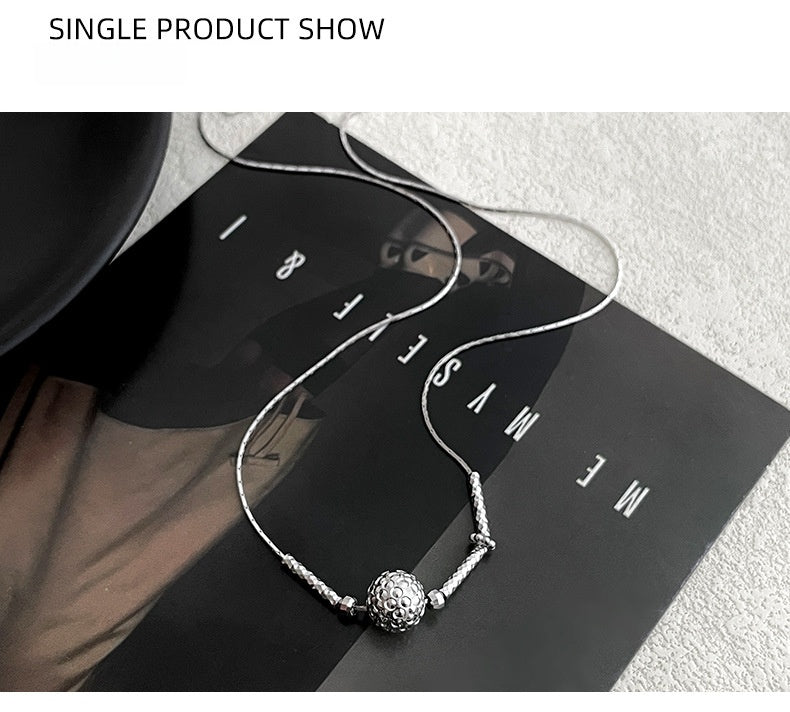 S925 silver Korean fashionable car flower bead necklace