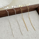 S925 star jewelry ear line tassel earrings